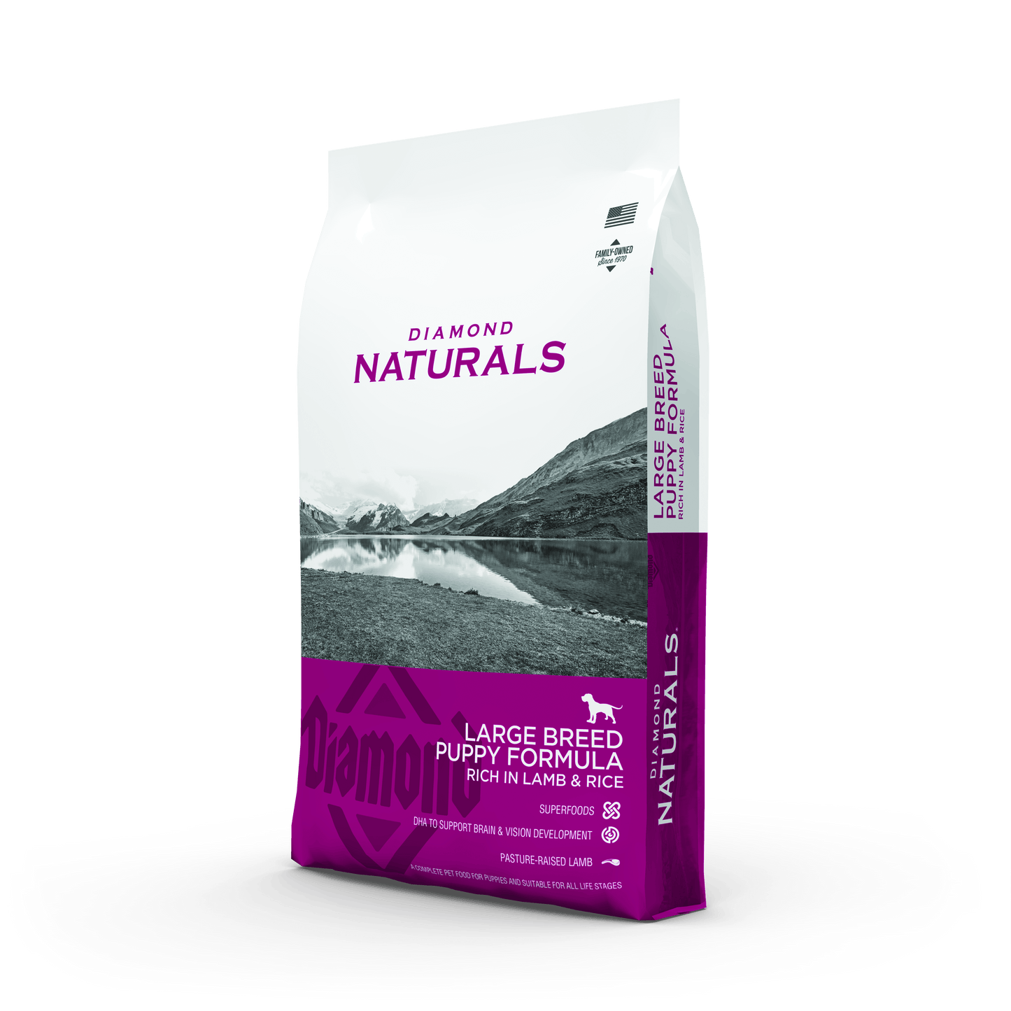 Diamond Naturals Large Breed hvolpa- og fullorðinsfóður - Lamb 15kg