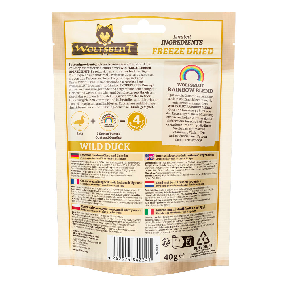 Freeze Dried Limited Ingredients Wild Duck - Önd 40g
