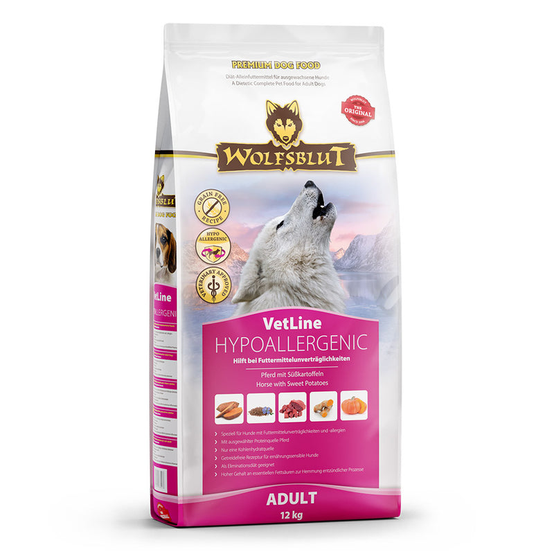 VetLine Hypoallergenic - Hrossakjöt 12kg