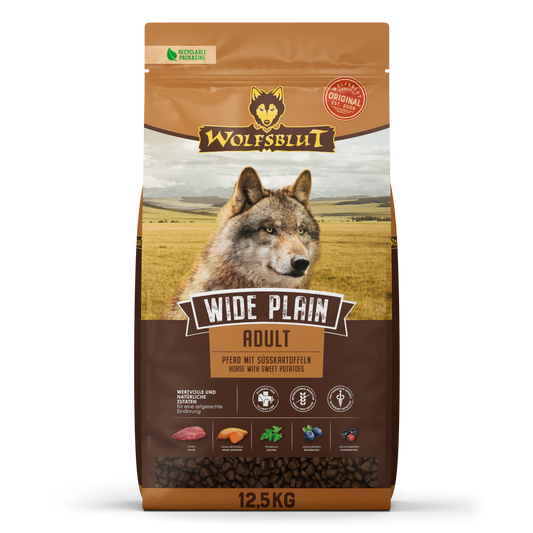 Wide Plain Adult hundafóður - Hrossakjöt 12,5kg