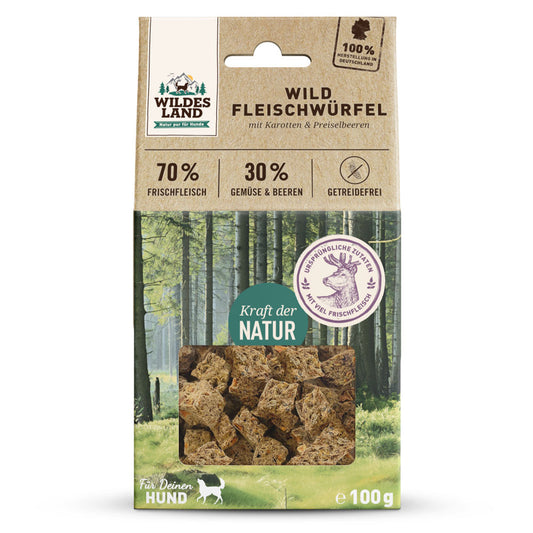 Wildes Land Meat Cubes - Dádýr 100g