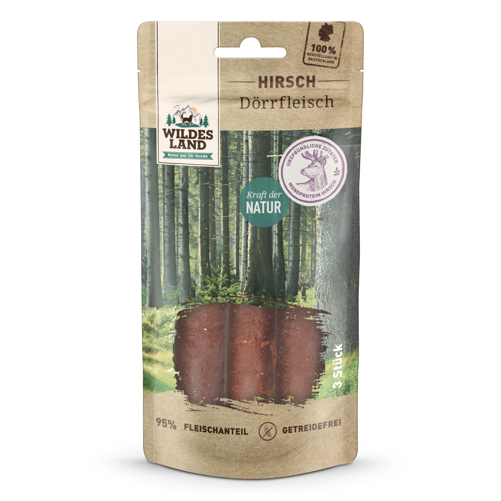 Wildes Land 95% Meat Sticks - Dádýr 3 stk.