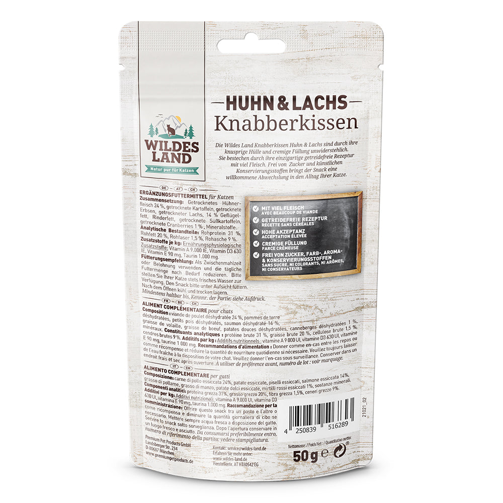 Wildes Land Crunchy & Soft - Kjúklingur og Lax 50g