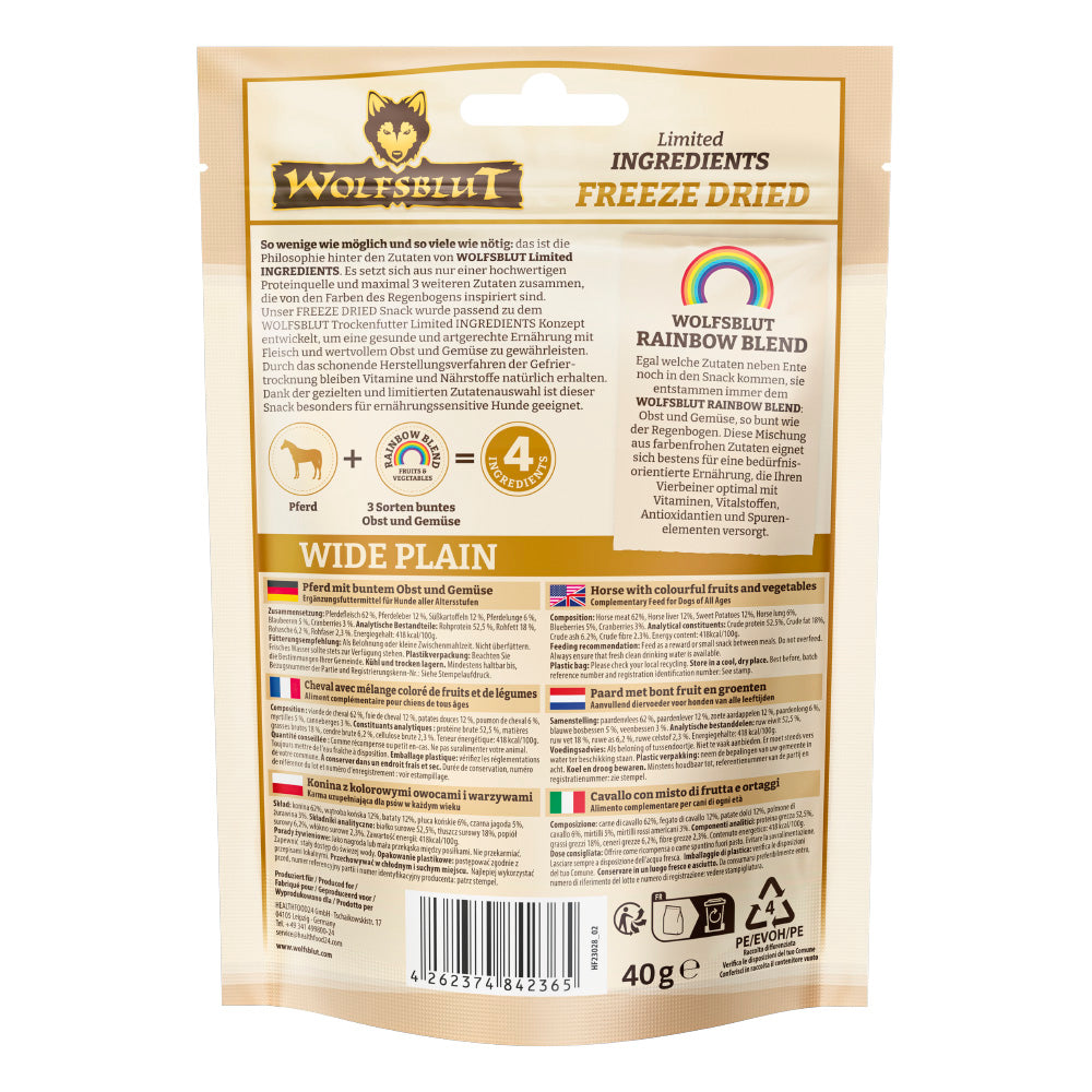 Freeze Dried Limited Ingredients Wide Plain - Hrossakjöt 40g