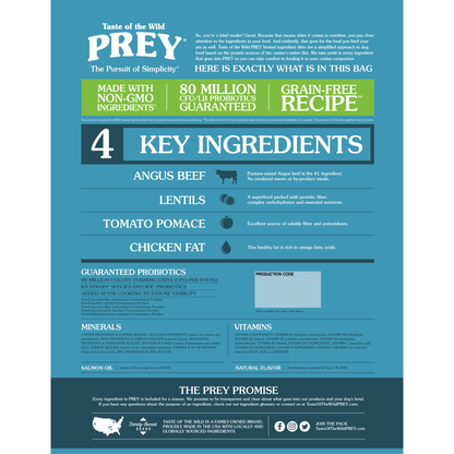 PREY Angus Beef hundafóður - Angus nautakjöt 3,63kg