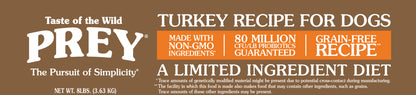 PREY Cage-Free Turkey hundafóður - Kalkúnn 3,63kg