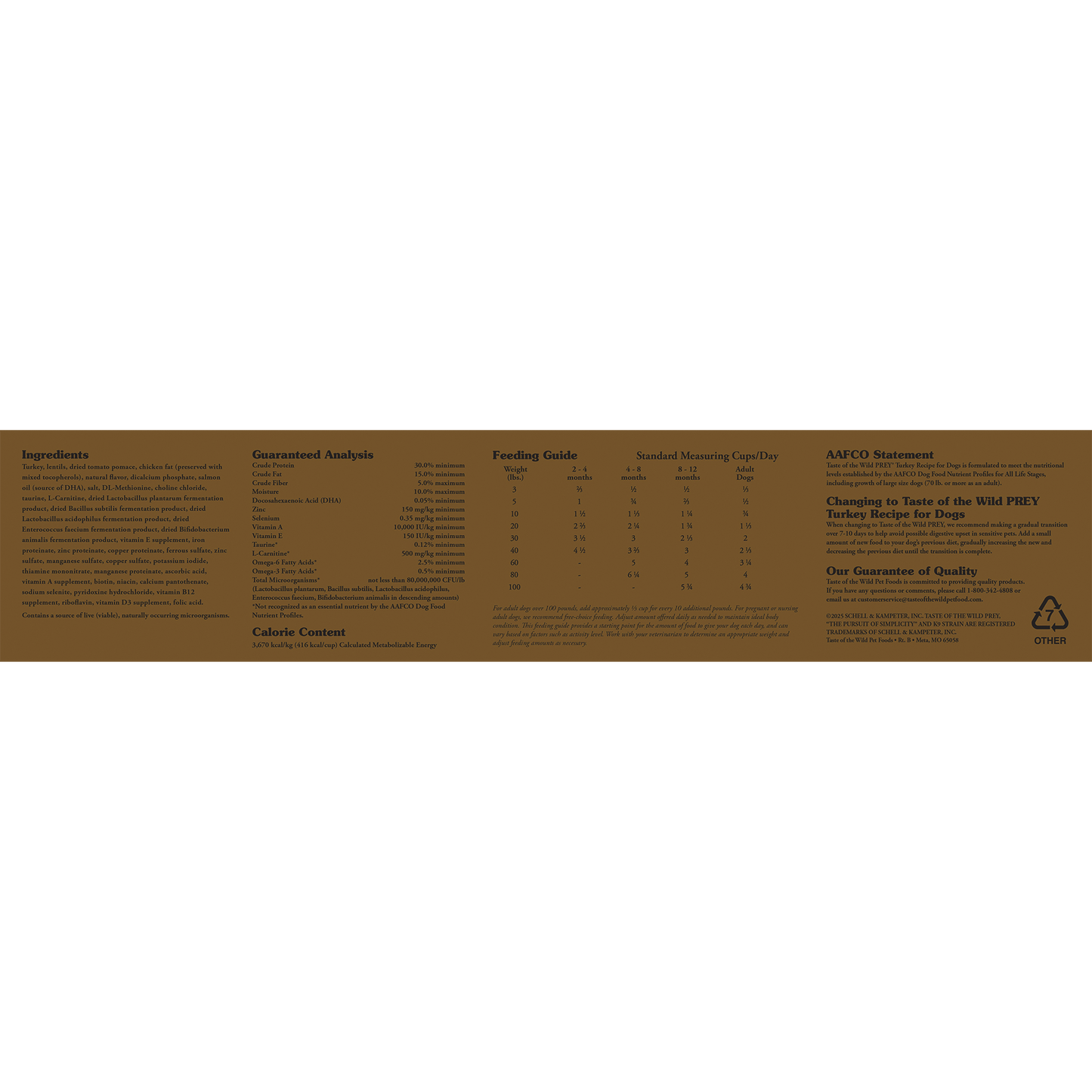 PREY Cage-Free Turkey hundafóður - Kalkúnn 3,63kg