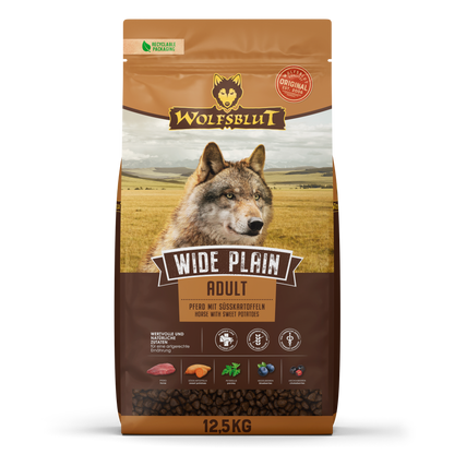 Wide Plain Adult hundafóður - Hrossakjöt 500g