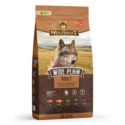 Wide Plain Adult hundafóður - Hrossakjöt 500g