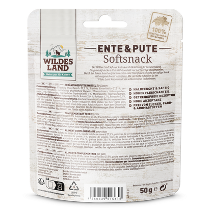 Wildes Land Soft Snack - Önd & Kalkúnn 50g
