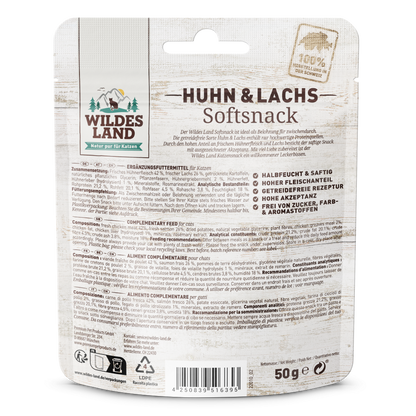 Wildes Land Soft Snack - Kjúklingur & Lax 50g
