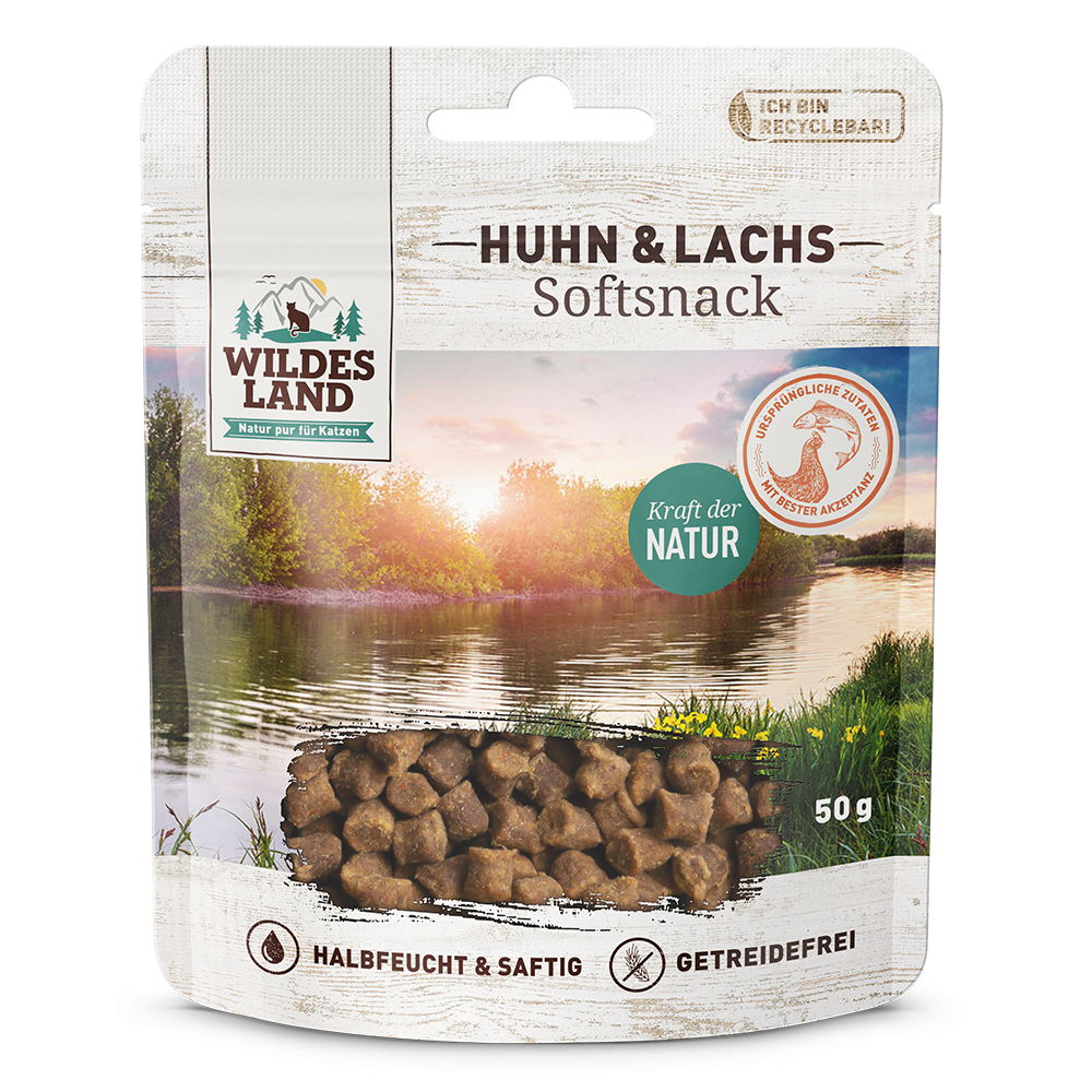 Wildes Land Soft Snack - Kjúklingur & Lax 50g