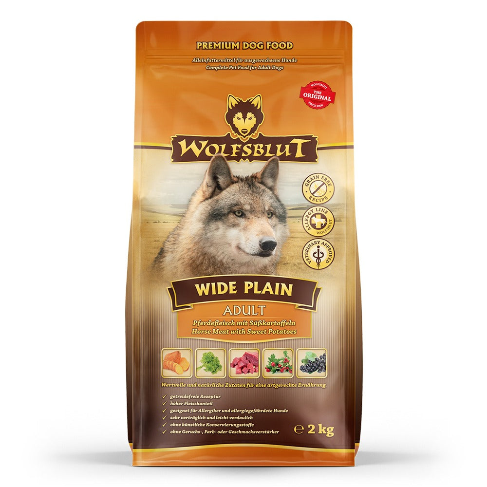 Wolfsblut Wide Plain Adult hundafóður - Hrossakjöt 2kg