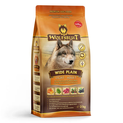 Wolfsblut Wide Plain Adult Light hundafóður - Hrossakjöt 2kg